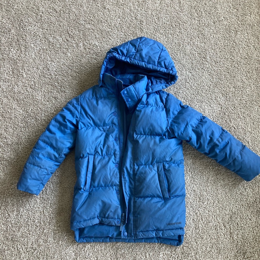 Lands' End Kids' Blue down-filled Puffer parka